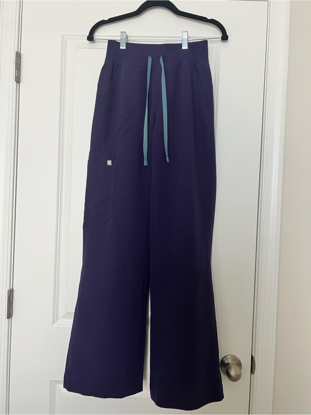 Figs Purple Jam Isabel Wide Leg Scrub Pants